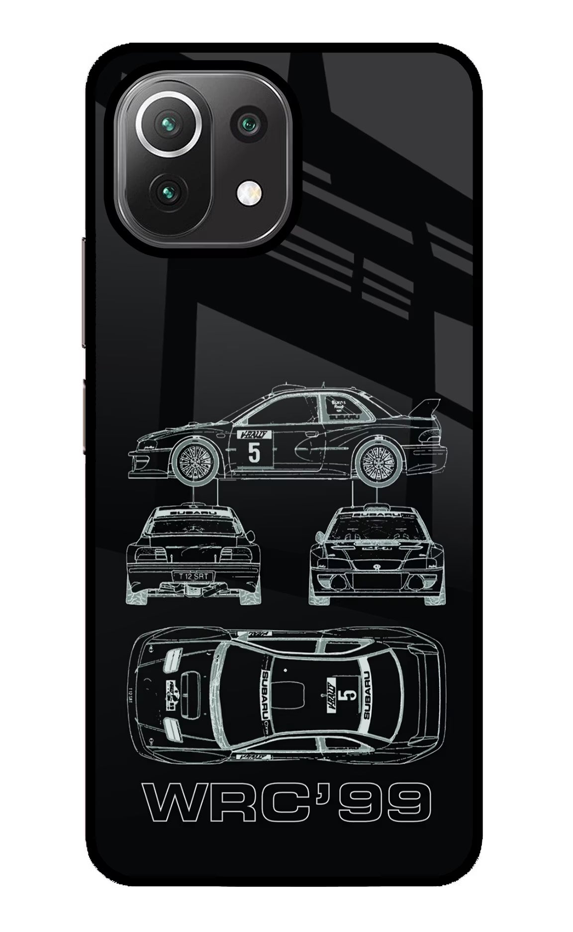 WRC'99 Mi 11 Lite NE 5G Glass Case Back Cover by Casekaro