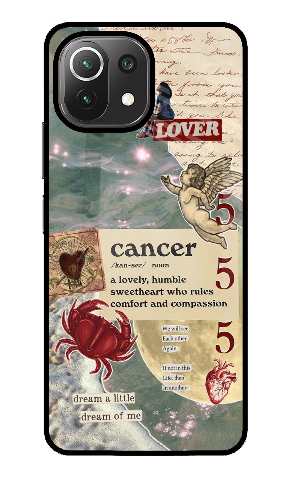 Cancer Zodiac Mi 11 Lite NE 5G Glass Case