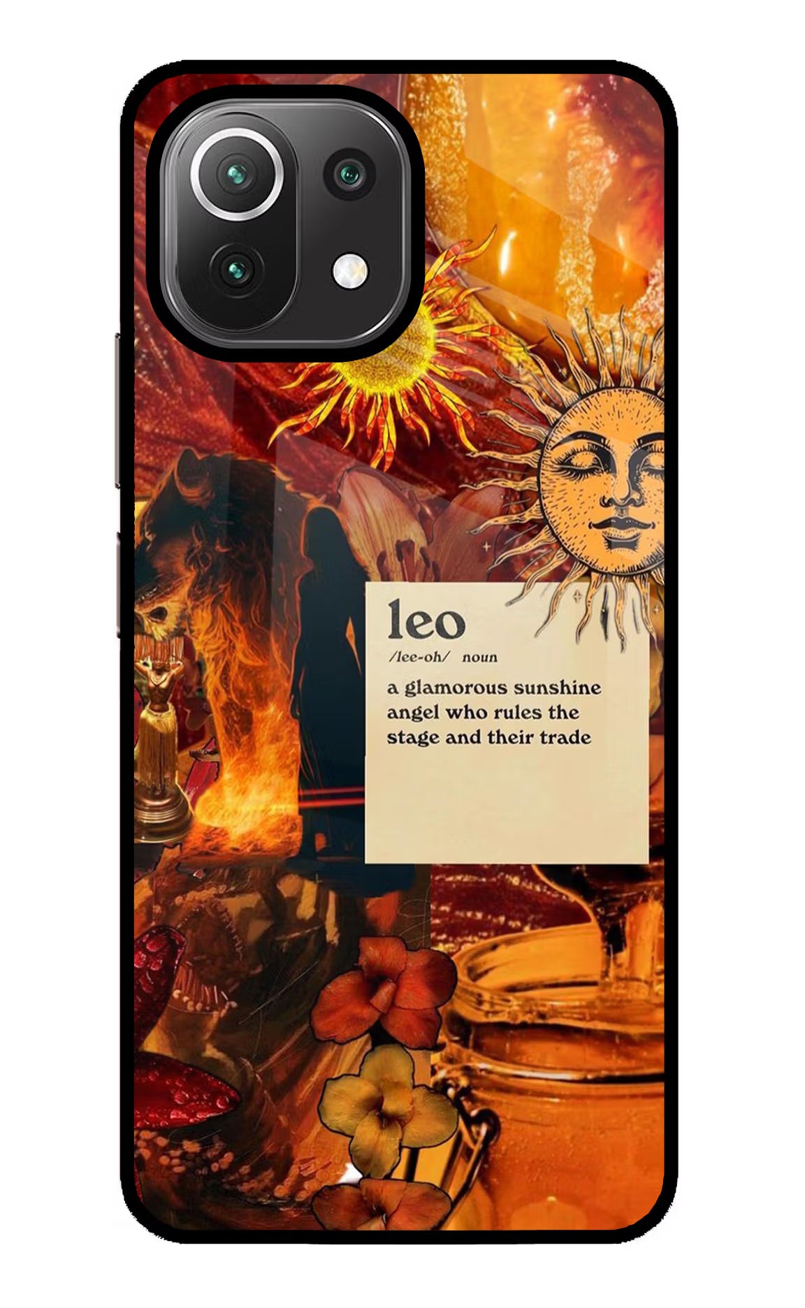 Leo Zodiac Mi 11 Lite NE 5G Glass Case