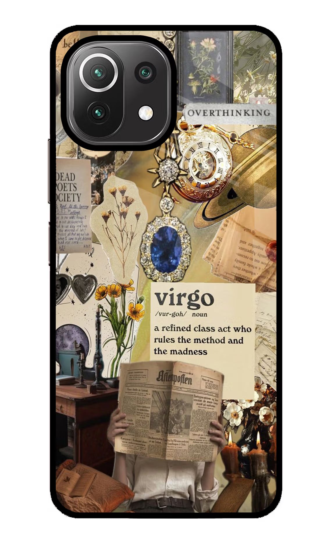 Virgo Zodiac Mi 11 Lite NE 5G Glass Case Back Cover by Casekaro