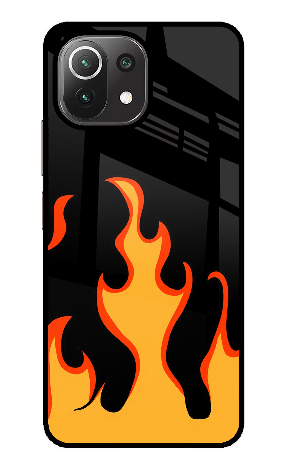 Fired Up – Black Mi 11 Lite NE 5G Glass Case