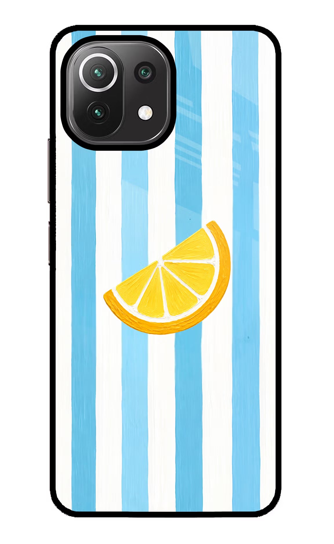 Summer Lemon Mi 11 Lite NE 5G Glass Case Back Cover by Casekaro