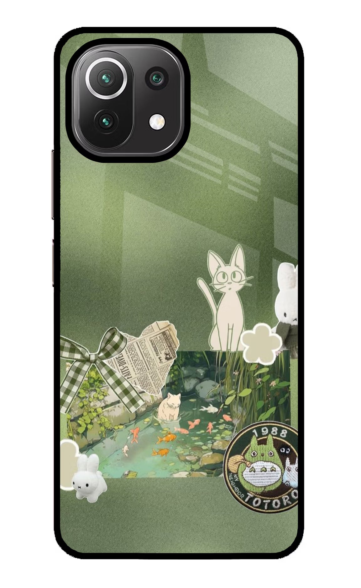 Aesthetic anime Mi 11 Lite NE 5G Glass Case Back Cover by Casekaro