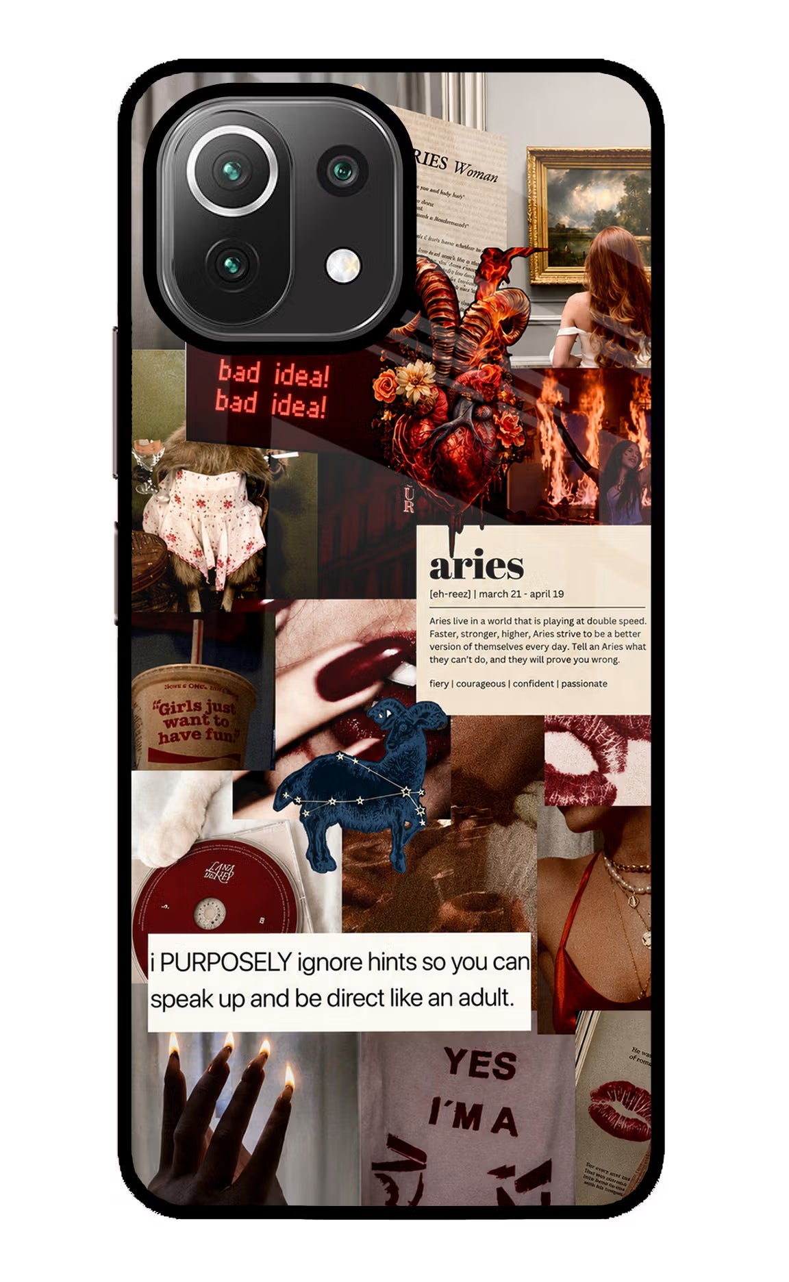 Zodiac Aries Mi 11 Lite NE 5G Glass Case
