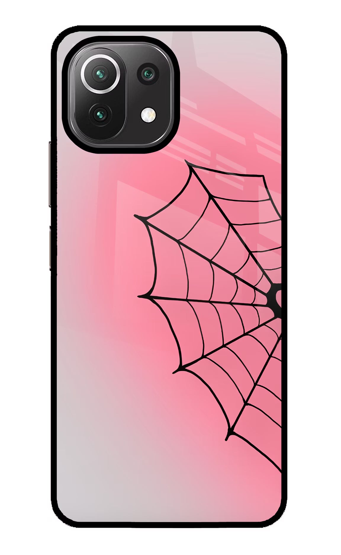 Pink Web Mi 11 Lite NE 5G Glass Case