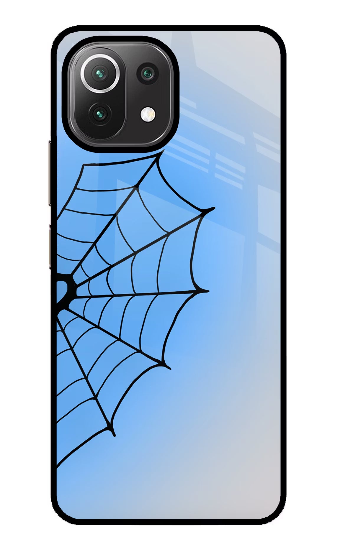 Blue Web Mi 11 Lite NE 5G Glass Case