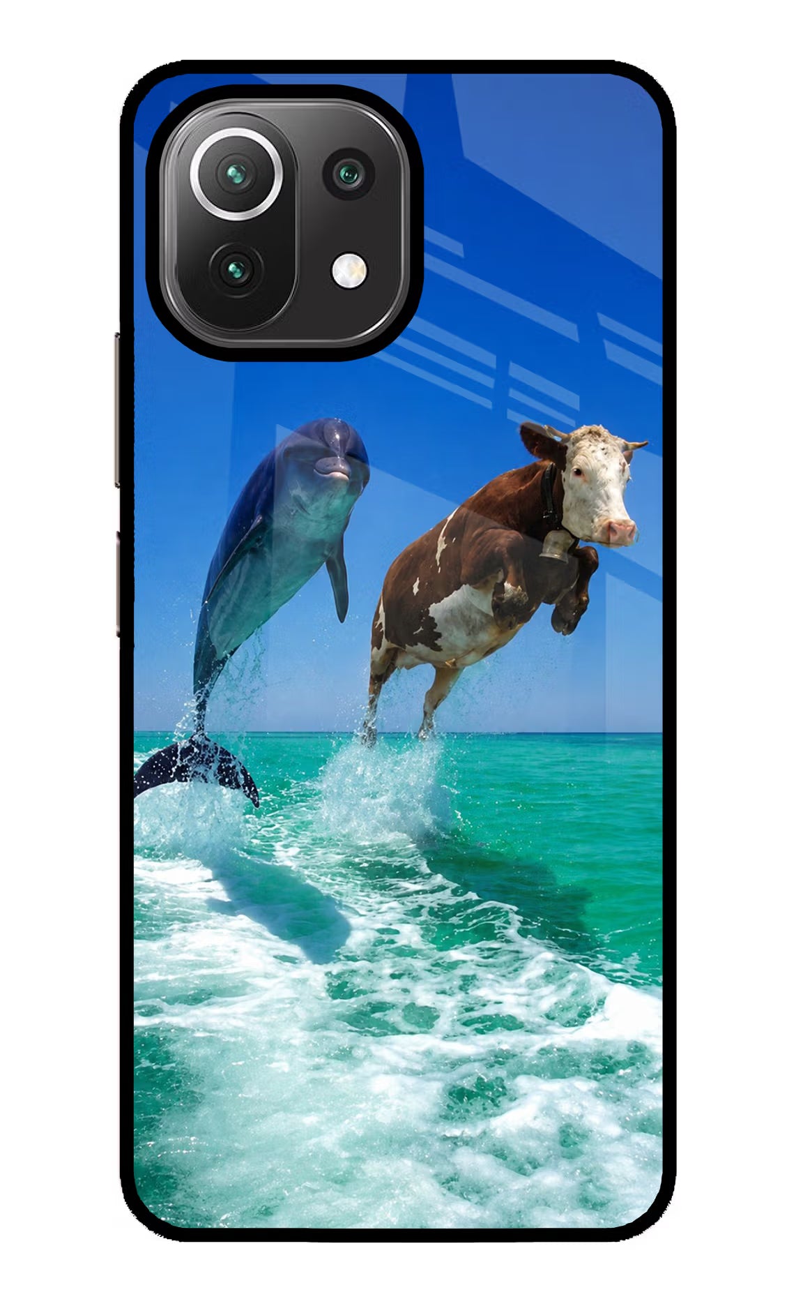 Dolphin vs Cow Mi 11 Lite NE 5G Glass Case