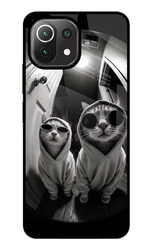 Hood Cats Mi 11 Lite NE 5G Glass Case