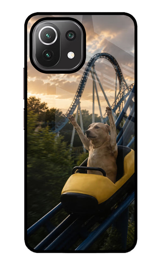 Rollercoaster Dog Mi 11 Lite NE 5G Glass Case