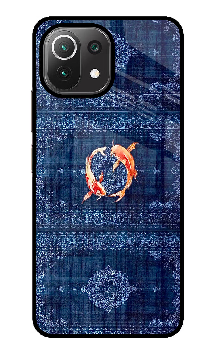 Koi Blue Mi 11 Lite NE 5G Back Cover, Glass case