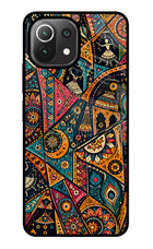 Folk Print Mi 11 Lite NE 5G Glass Case
