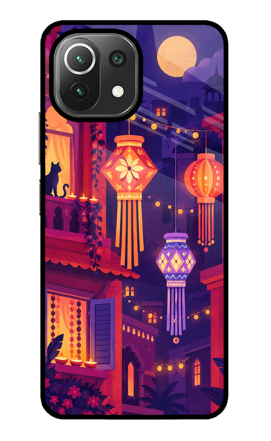 Lantern Lane Mi 11 Lite NE 5G Back Cover, Glass case