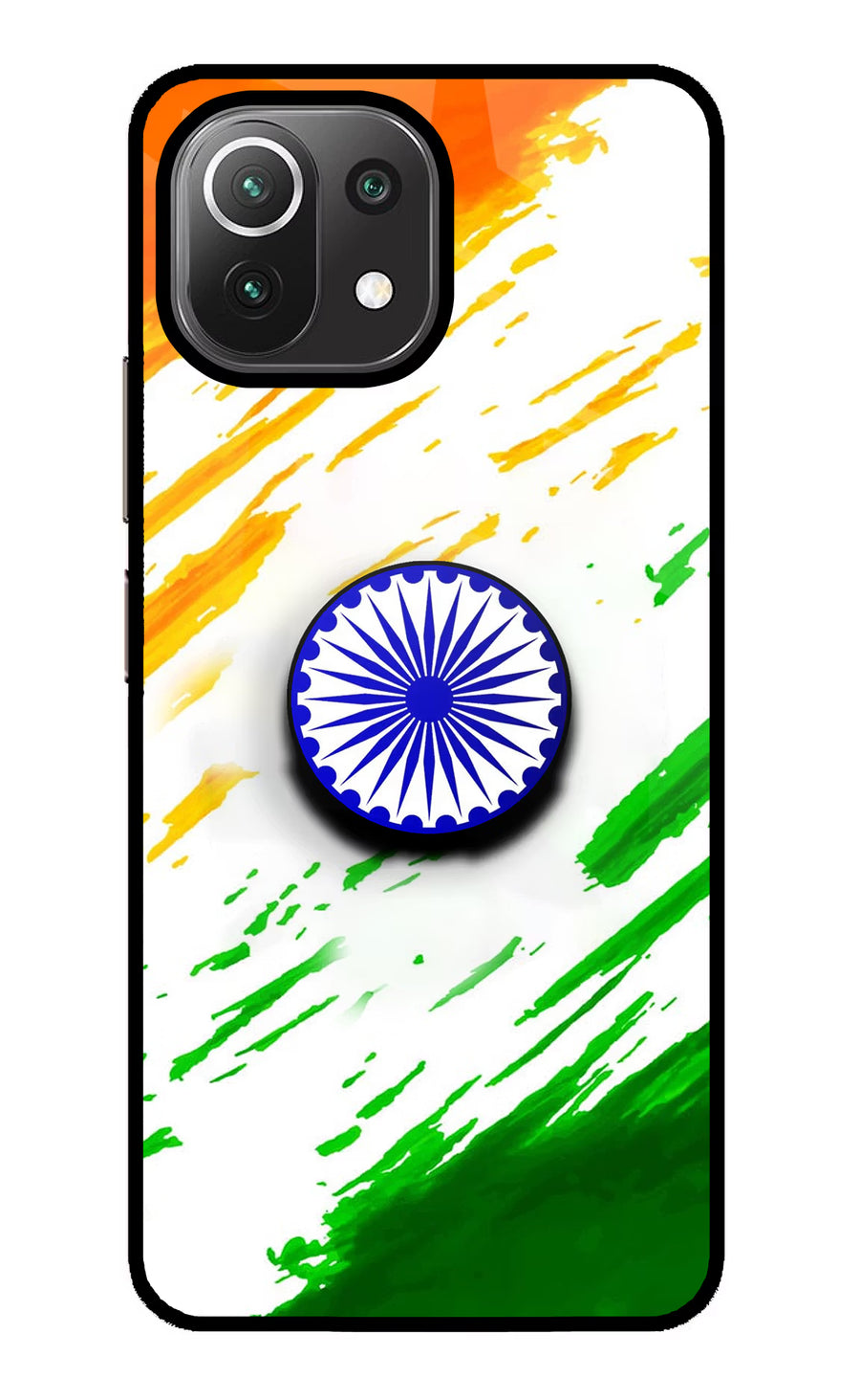 Indian Flag Ashoka Chakra Mi 11 Lite NE 5G Pop Case, Glass case