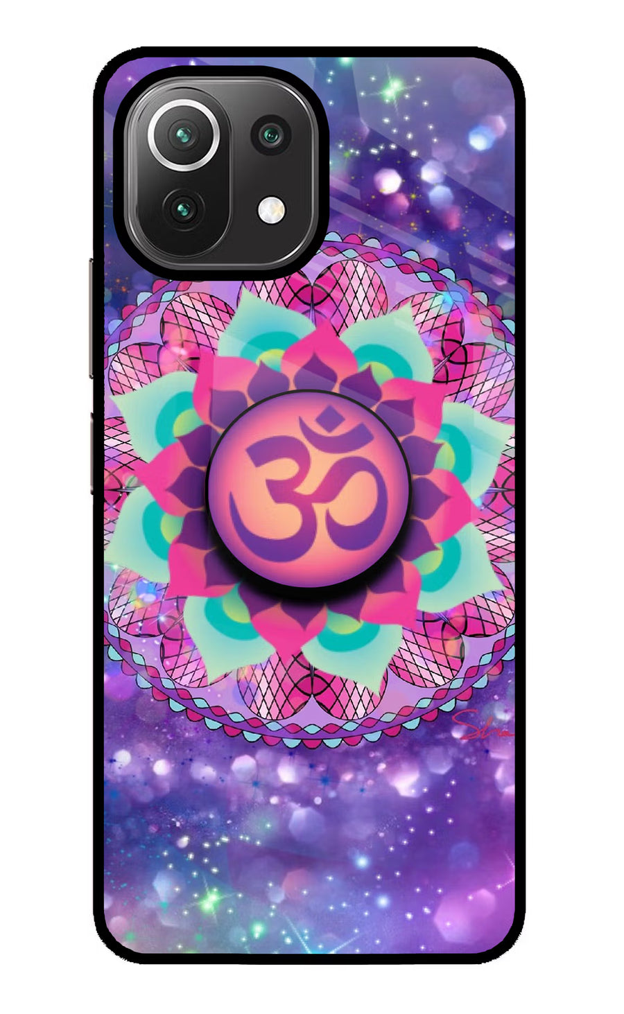 Om Purple Mi 11 Lite NE 5G Pop Case, Glass case