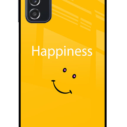 Happiness With Smiley Samsung M52 5G Glass Case Back Cover by Casekaro