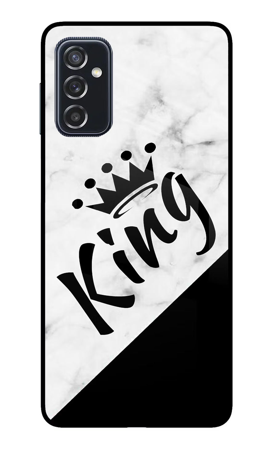 King Samsung M52 5G Back Cover, Glass case