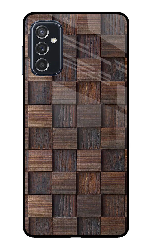 Wooden Cube Design Samsung M52 5G Glass Case