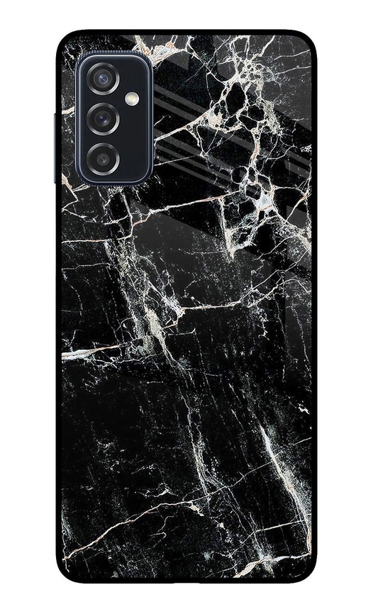 Black Marble Texture Samsung M52 5G Glass Case
