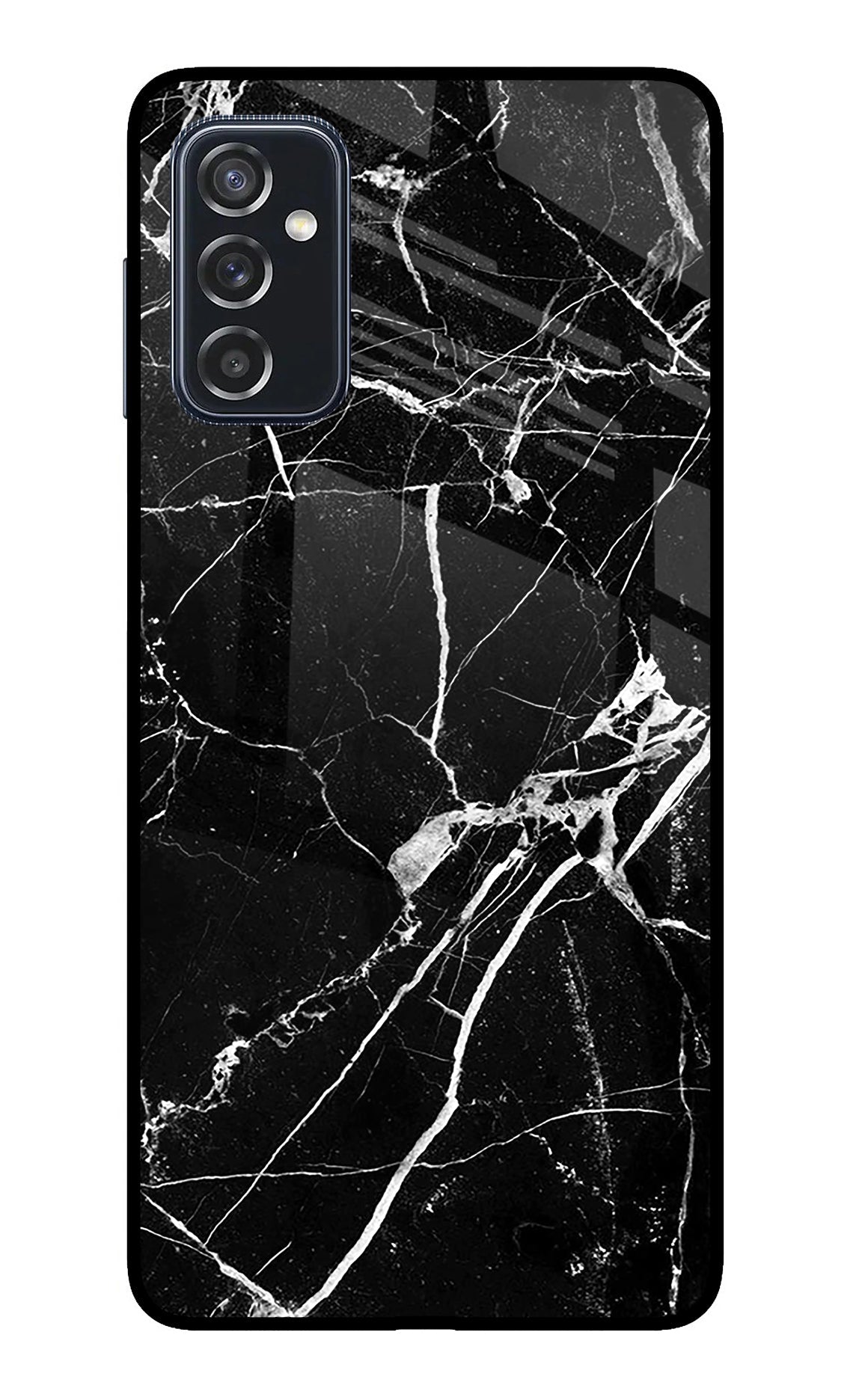 Black Marble Pattern Samsung M52 5G Back Cover