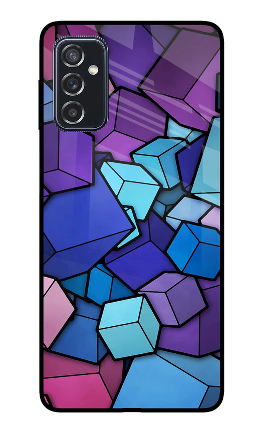 Cubic Abstract Samsung M52 5G Glass Case