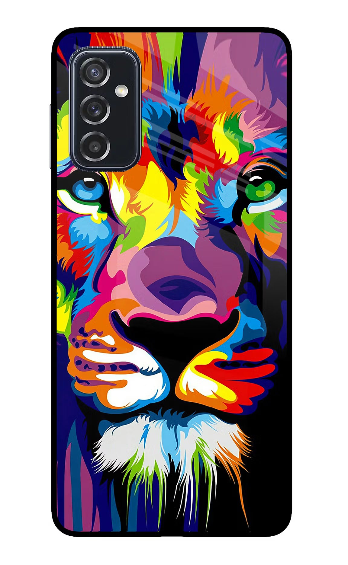 Lion Samsung M52 5G Glass Case Back Cover by Casekaro