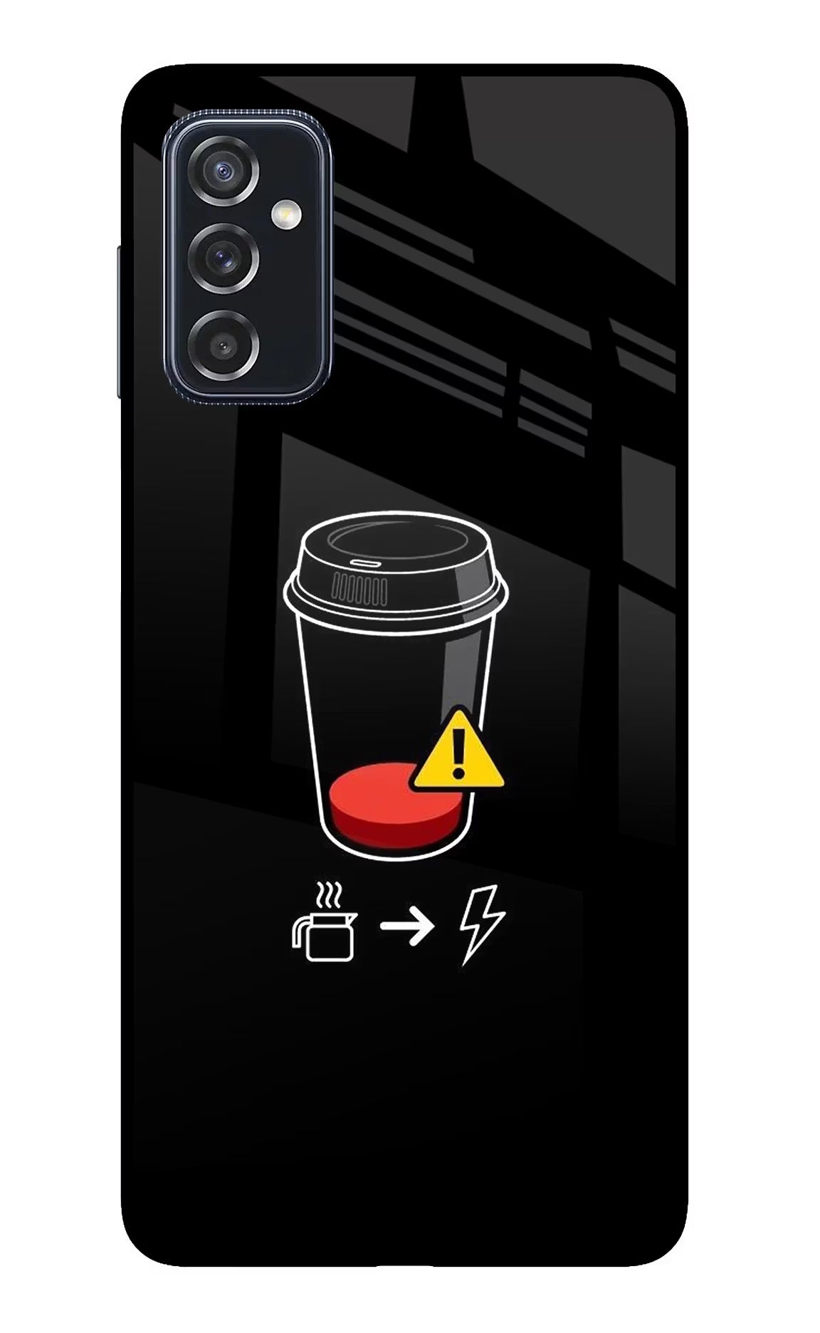 Coffee Samsung M52 5G Glass Case Back Cover by Casekaro