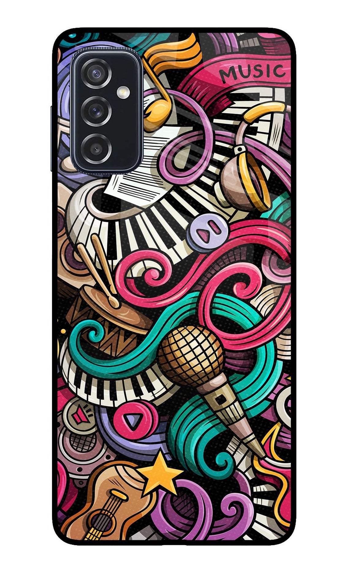 Music Abstract Samsung M52 5G Glass Case