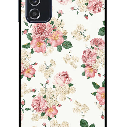 Flowers Samsung M52 5G Glass Case Back Cover by Casekaro