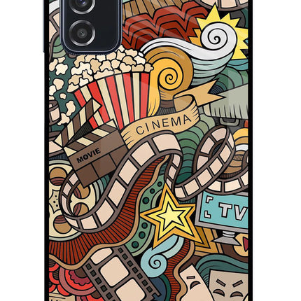 Cinema Abstract Samsung M52 5G Glass Case Back Cover by Casekaro