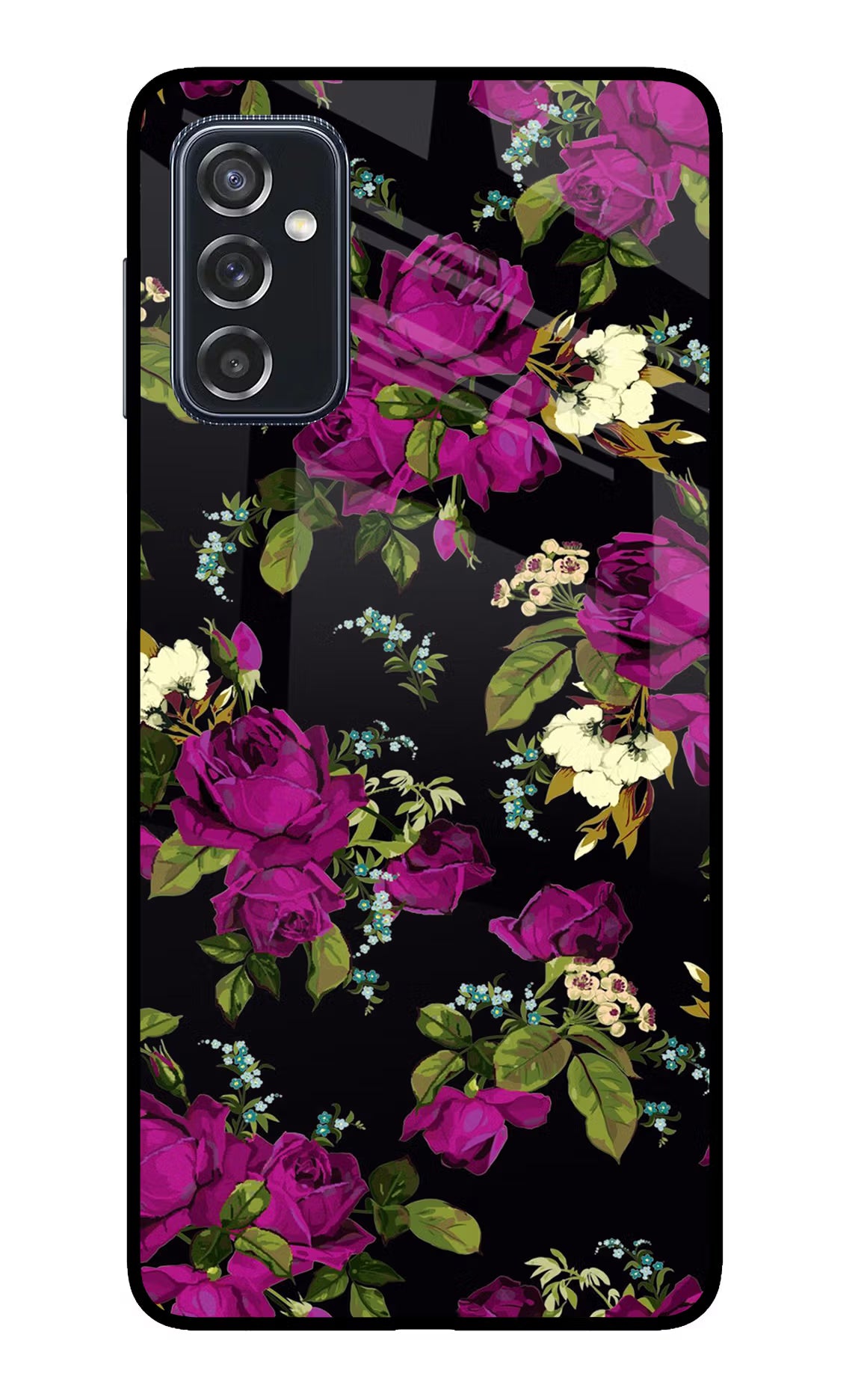 Flowers Samsung M52 5G Glass Case Back Cover by Casekaro