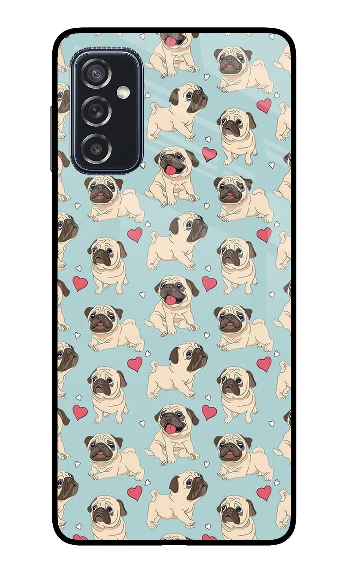 Pug Dog Samsung M52 5G Glass Case Back Cover by Casekaro