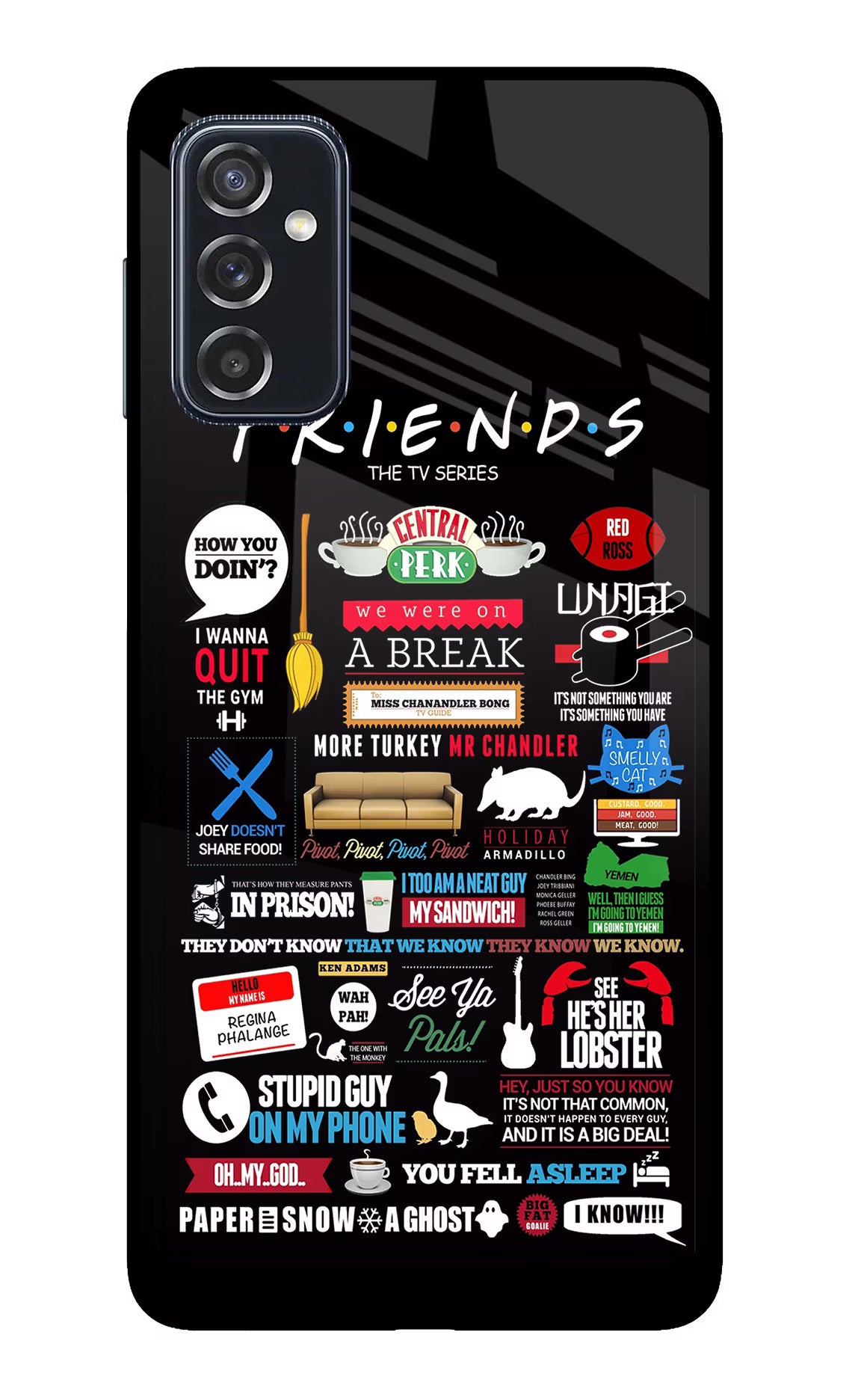 FRIENDS Samsung M52 5G Glass Case Back Cover by Casekaro