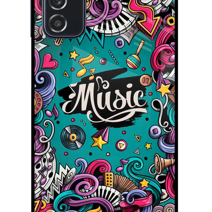 Music Graffiti Samsung M52 5G Glass Case Back Cover by Casekaro