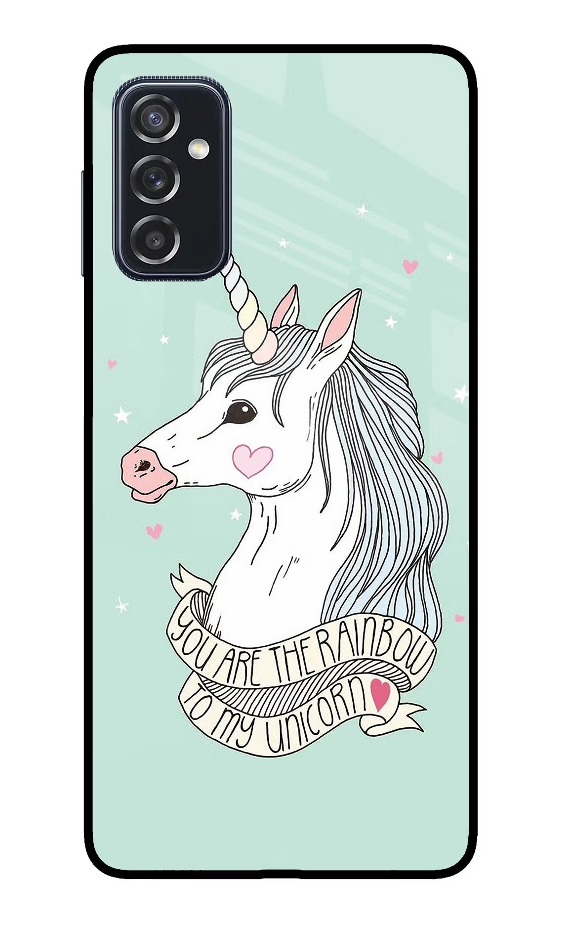 Unicorn Wallpaper Samsung M52 5G Glass Case Back Cover by Casekaro