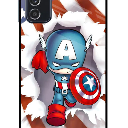 Captain America Samsung M52 5G Glass Case Back Cover by Casekaro