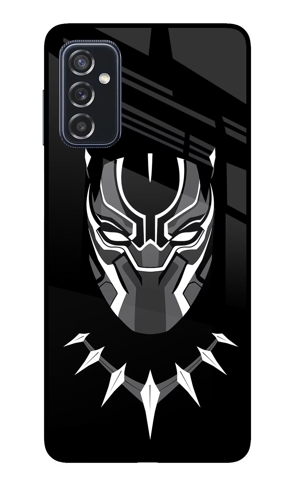 Black Panther Samsung M52 5G Glass Case Back Cover by Casekaro