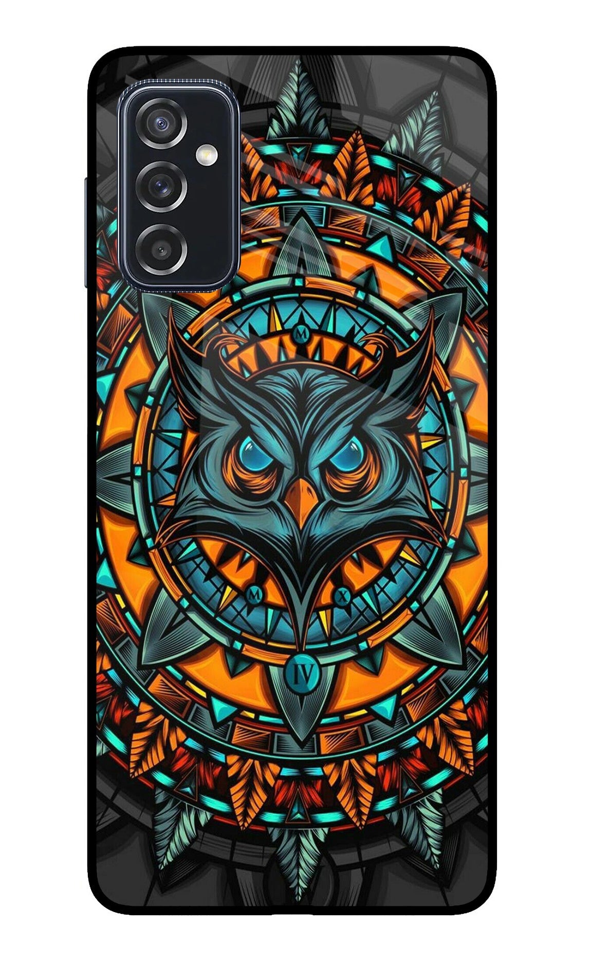 Angry Owl Art Samsung M52 5G Glass Case