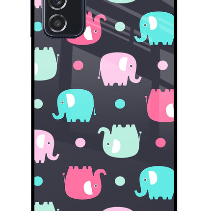 Elephants Samsung M52 5G Glass Case Back Cover by Casekaro