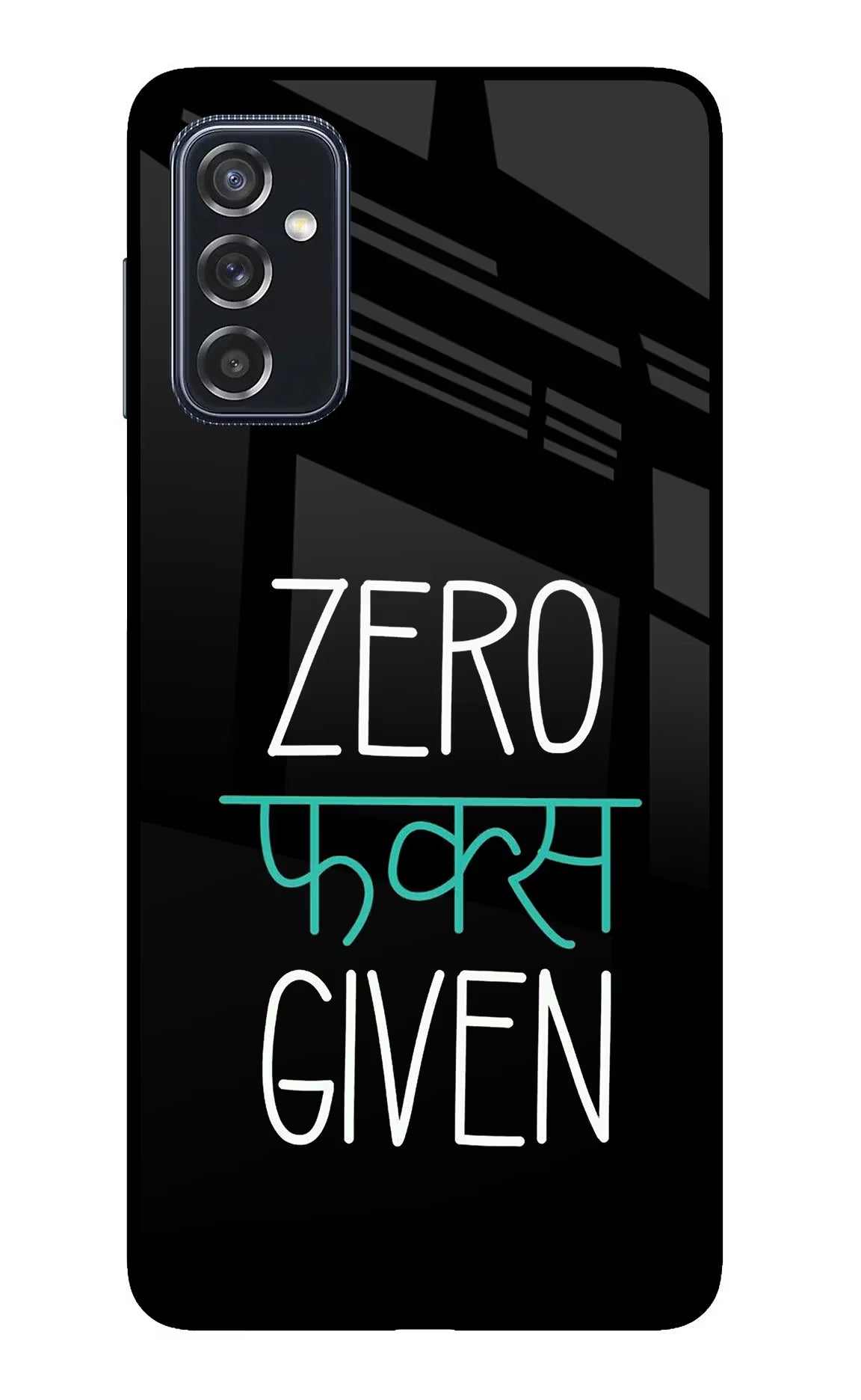 Zero Fucks Given Samsung M52 5G Glass Case Back Cover by Casekaro