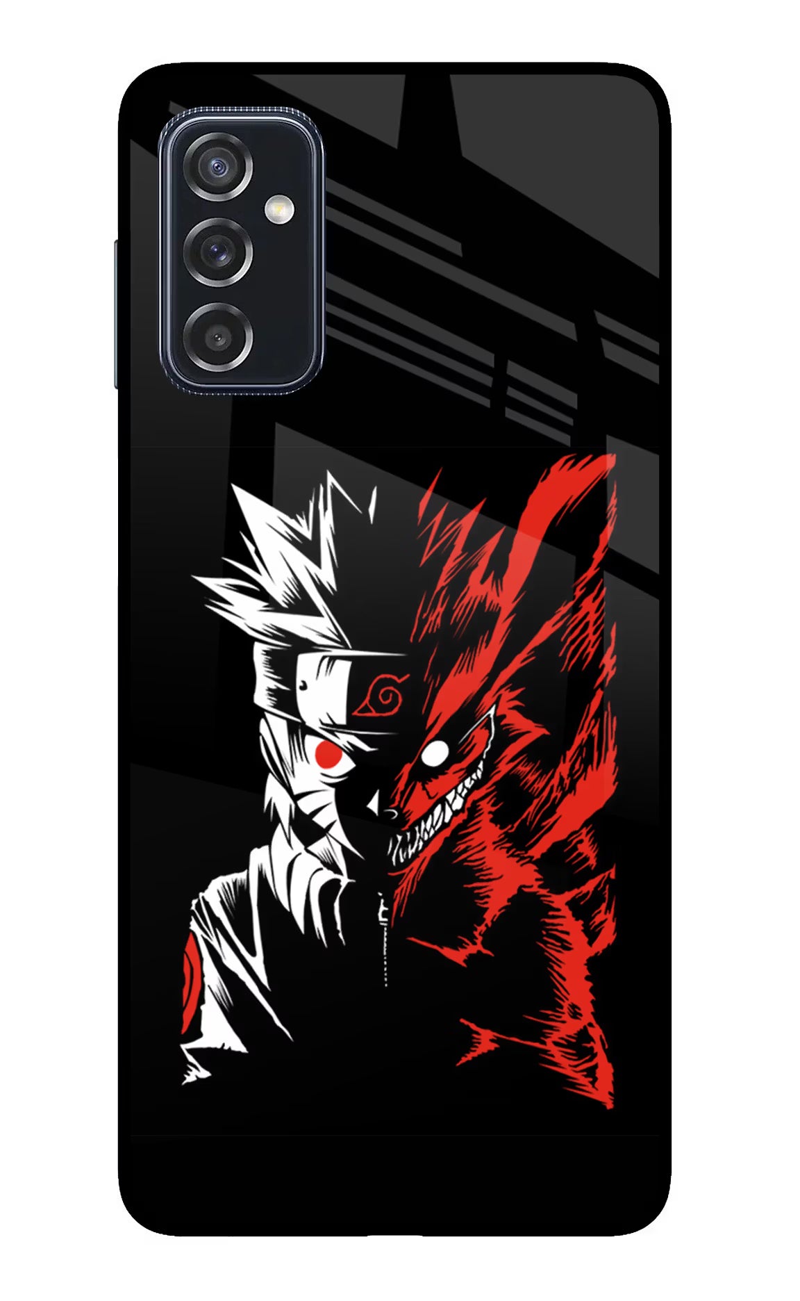 Naruto Two Face Samsung M52 5G Glass Case Back Cover by Casekaro