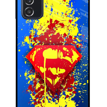 Superman logo Samsung M52 5G Glass Case Back Cover by Casekaro