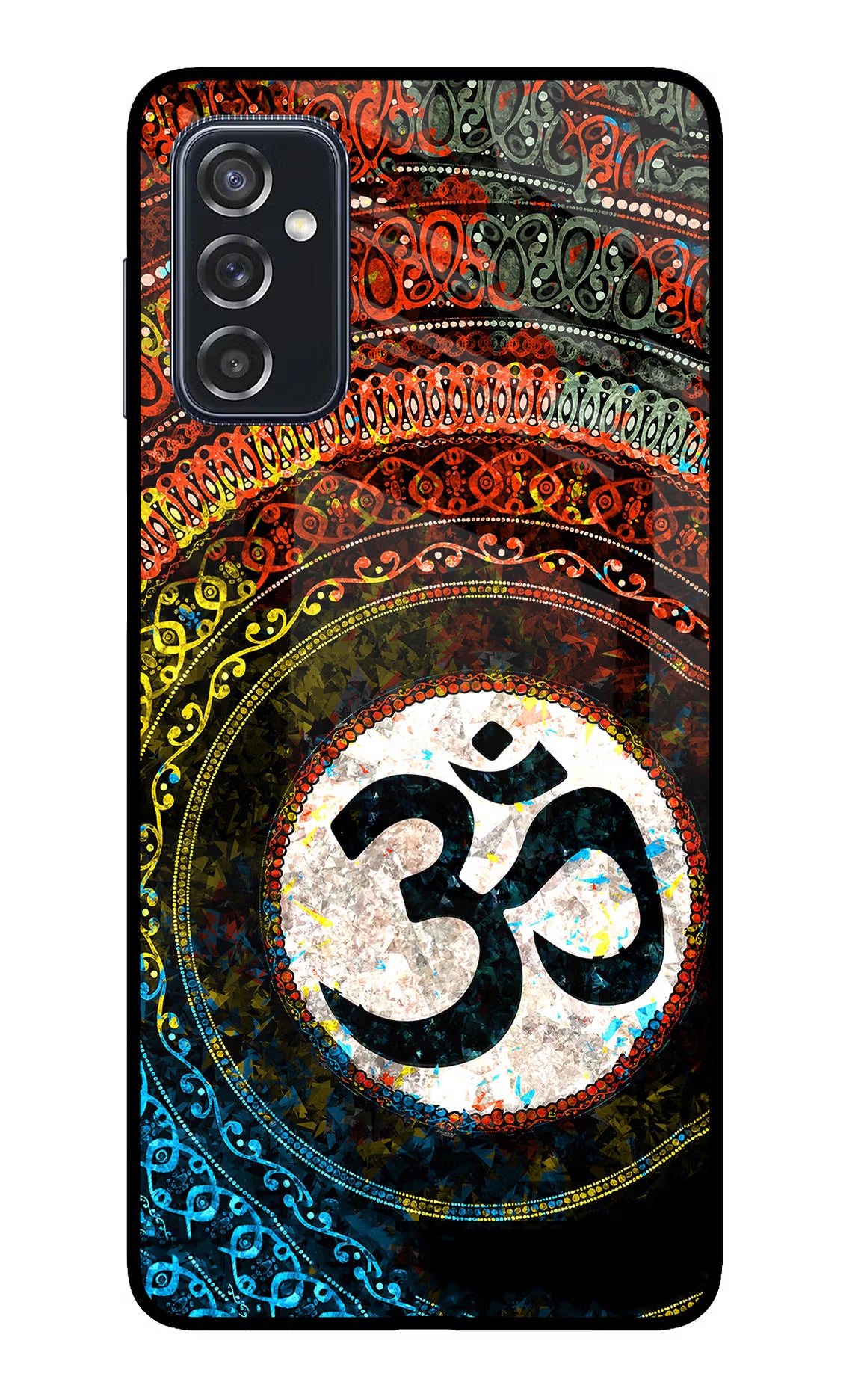 Om Cultural Samsung M52 5G Glass Case Back Cover by Casekaro