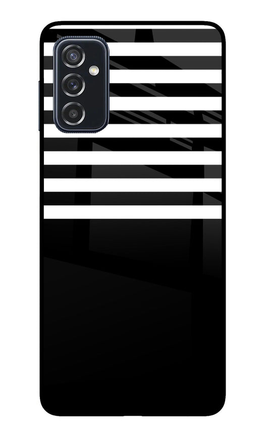 Black and White Print Samsung M52 5G Glass Case