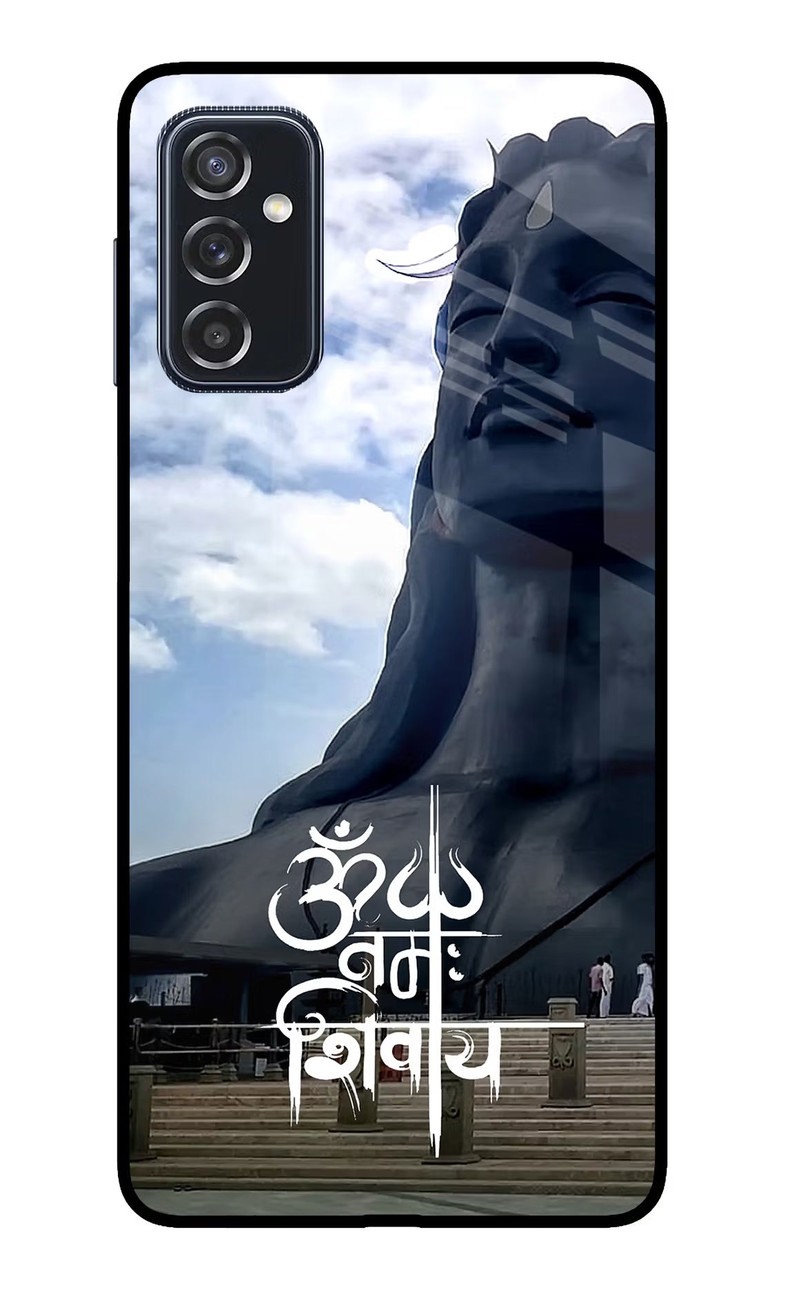 Om Namah Shivay Samsung M52 5G Glass Case Back Cover by Casekaro