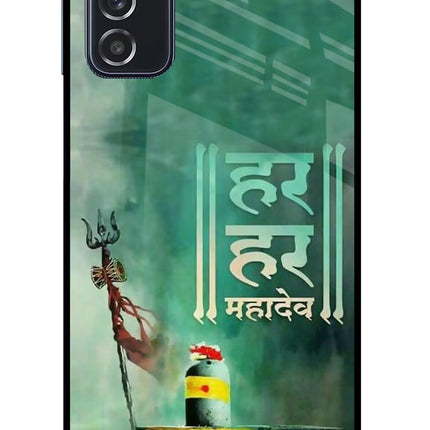 Har Har Mahadev Shivling Samsung M52 5G Glass Case Back Cover by Casekaro