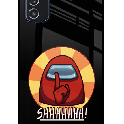 Among Us Shhh! Samsung M52 5G Glass Case Back Cover by Casekaro