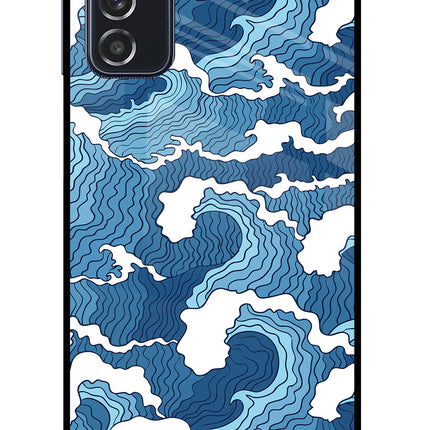 Blue Waves Samsung M52 5G Glass Case
