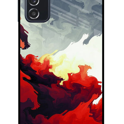Fire Cloud Samsung M52 5G Glass Case Back Cover by Casekaro