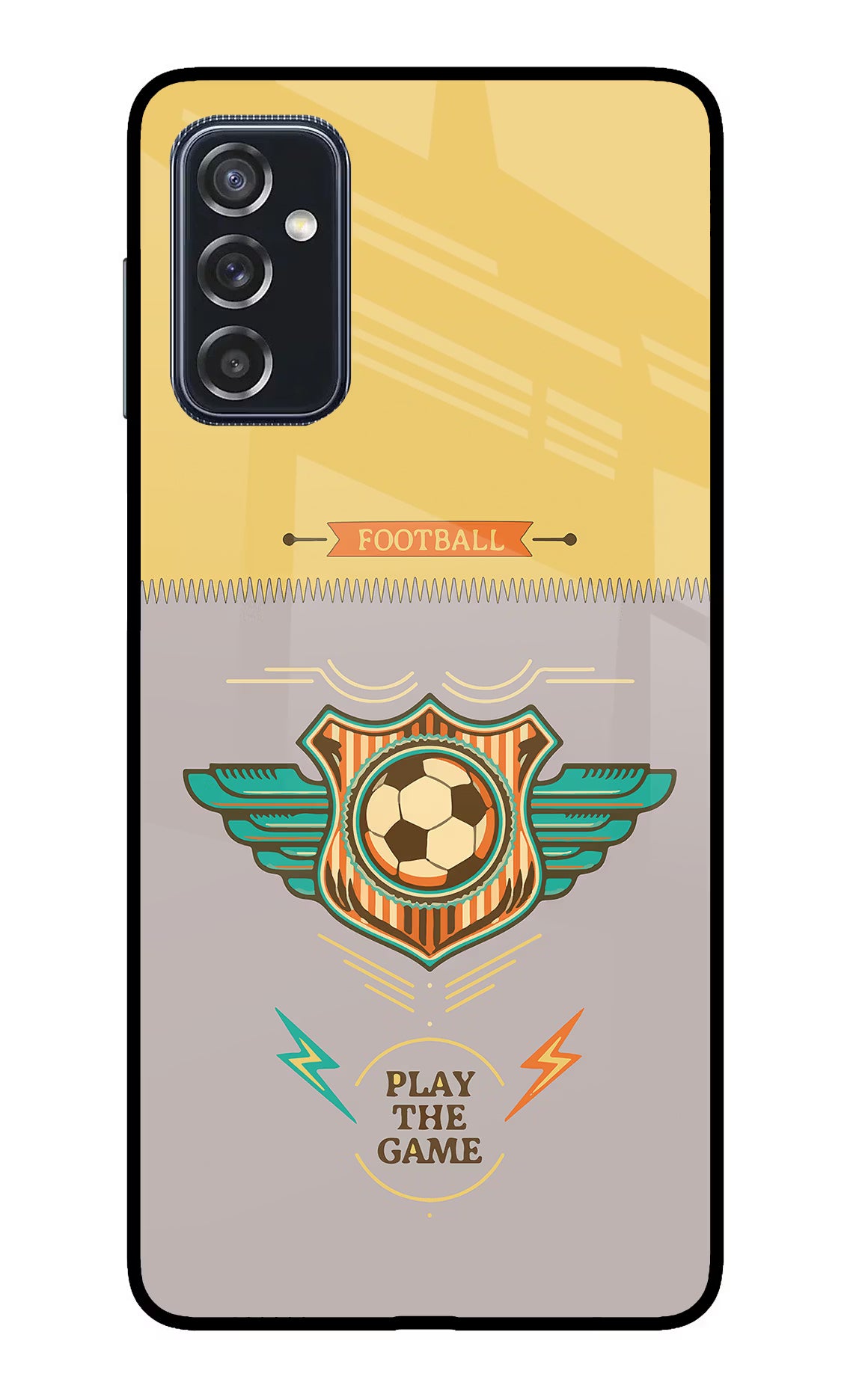Football Samsung M52 5G Glass Case Back Cover by Casekaro