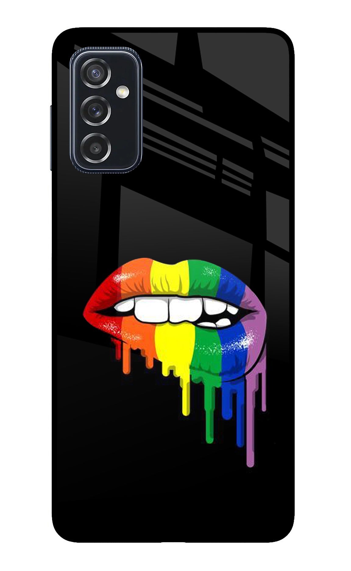 Lips Biting Samsung M52 5G Glass Case